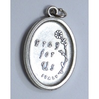 SAINT JUDE Medal Pendant, SILVER TONE, 22mm X 15mm, MADE IN ITALY