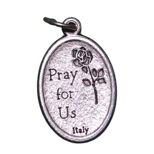SAINT MICHAEL Medal Pendant, SILVER TONE, 22mm X 15mm, MADE IN ITALY