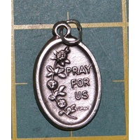 SAINT ANN Medal Pendant, SILVER TONE, 22mm X 15mm, MADE IN ITALY