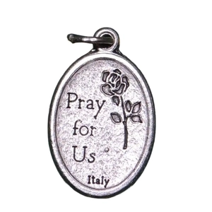 SAINT GERARD Medal Pendant, SILVER TONE, 22mm X 15mm, MADE IN ITALY