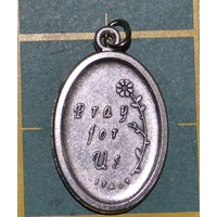 SAINT PEREGRINE Medal Pendant, SILVER TONE, 22mm X 15mm, MADE IN ITALY