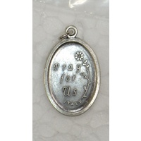 OUR LADY HELP OF CHRISTIANS Medal Pendant, SILVER TONE, 22mm X 15mm, MADE IN ITALY