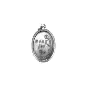 OUR LADY HELP OF CHRISTIANS Medal Pendant, SILVER TONE, 22mm X 15mm, MADE IN ITALY