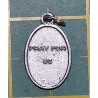MOTHER TERESA OF CALCUTTA Medal Pendant, SILVER TONE, 22mm X 15mm, MADE IN ITALY