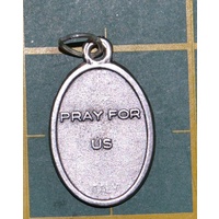 SAINT LUCY Medal Pendant, SILVER TONE, 22mm X 15mm, MADE IN ITALY