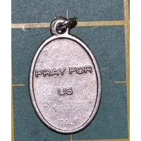 SAINT GEORGE Medal Pendant, SILVER TONE, 22mm X 15mm, MADE IN ITALY
