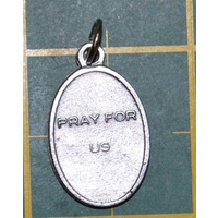 SAINT PETER Medal Pendant, SILVER TONE, 22mm X 15mm, MADE IN ITALY