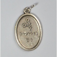 OUR LADY OF GUADALUPE Medal Pendant, SILVER TONE, 22mm X 15mm, MADE IN ITALY