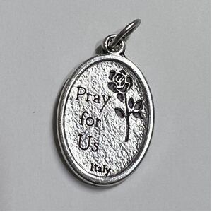 SAINT CATHERINE OF SIENA Medal Pendant, SILVER TONE, 22mm X 15mm, MADE IN ITALY