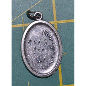 SAINT FLORIAN Medal Pendant, SILVER TONE, 22 x 15mm, MADE IN ITALY