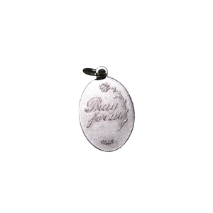COSMA / DAMIANO Medal Pendant, SILVER TONE, 22 x 15mm, MADE IN ITALY