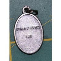 OUR LADY OF GOOD COUNSEL Medal Pendant, SILVER TONE, 22 x 15mm, MADE IN ITALY