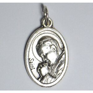 SAINT JOHN PAUL II Medal Pendant, SILVER TONE, 22mm X 15mm, MADE IN ITALY
