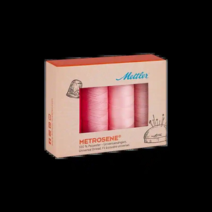 Metrosene Pink Thread Pack, 4 x 150m Spools