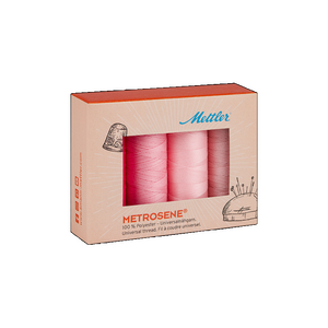 Metrosene Pink Thread Pack, 4 x 150m Spools