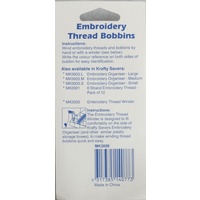 Plastic Embroidery Thread Bobbins, Pack of 30 Bobbins