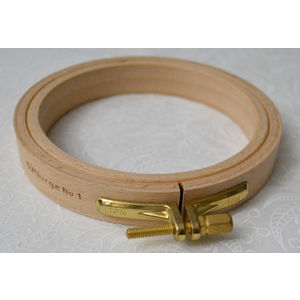 Nurge Embroidery Hoop, Wooden Screwed 16mm, Beechwood No 1, 4" / 100mm