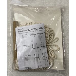 Birch Macrame Wall Hanging Kit, CELTIC BRAID, Ap. 13cm x 50cm, MWH017