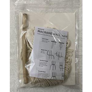 Birch Macrame Wall Hanging Kit, THREE TRIANGLES, Ap. 15cm x 56cm, MWH019