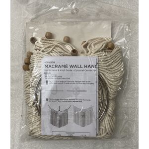 Birch Macrame Wall Hanging Kit, THREE TIMES THE CHARM, Ap. 13cm x 85cm, MWHS009
