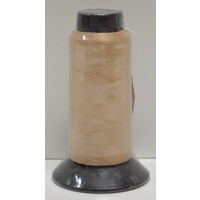 QA Woolly Nylon 1500m Cone, BEIGE, 100% Nylon Stretch Overlocking Thread, Serger