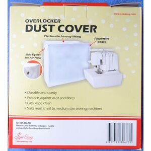 Sew Easy Overlocker Dust Cover, PVC with Copper Eyelets, 32 x 30 x 28cm, BLACK