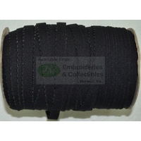 Uni-Trim Scalloped Elastic, 12mm Per Metre, BLACK