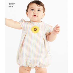 New Look Pattern 6520 Babies' Romper and Dress with Panties