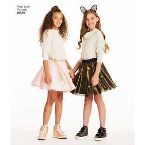 New Look Pattern 6539 Tween Skirts with Ears Headband