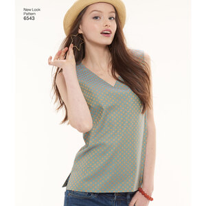 New Look Pattern 6543 Misses' Easy Tops