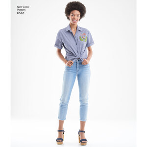 New Look Pattern 6561 Misses' Shirts in Three Lengths