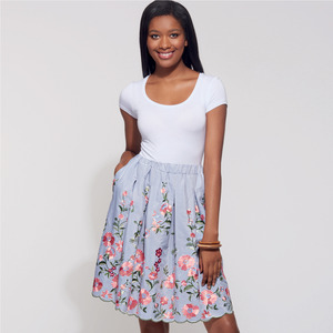 New Look Sewing Pattern N6605 Misses' Skirt with Neck Tie