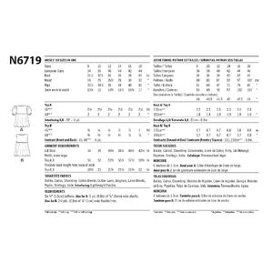 New Look Sewing Pattern N6719 Misses' Tops Sizes 8-18