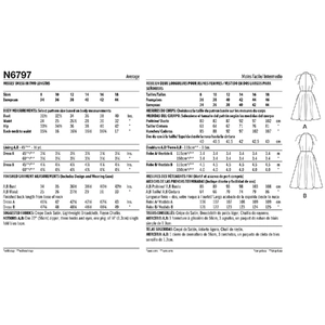 Misses' Dress in Two Lengths New Look Sewing Pattern N6797