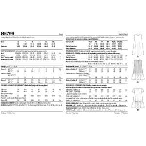 Misses' Dress with Sleeve and Length Variations New Look Sewing Pattern N6799