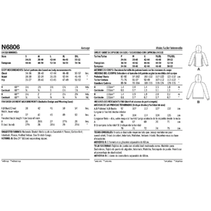 Unisex Hoodies New Look Sewing Pattern N6806