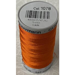 Gutermann Rayon 40 #1078 TANGERINE ORANGE, 500m Machine Embroidery Thread