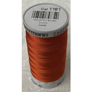 Gutermann Rayon 40 #1181 RUST, 500m Machine Embroidery Thread