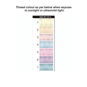 Gutermann Solar #6, UV Colour Changing Machine Embroidery Thread 100m Spool