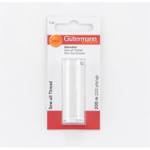 Gutermann Sew-All Thread #800 WHITE, 200m Spool, 100% Polyester