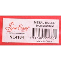 Sew Easy Steel Ruler 300 x 28 x 1mm