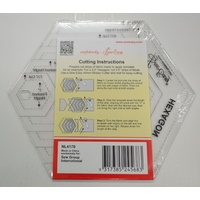 Quilt Hexagon Ruler, Multi Size Hexagon Template, 1 1/2" to 5 1/2" by Sew Easy