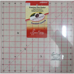 Sew Easy Quilting Patchwork Ruler 12.5" Square, Lasercut For Precision