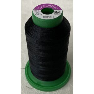 ISACORD 40 #0021 BLACK 1000m Machine Embroidery Sewing Thread