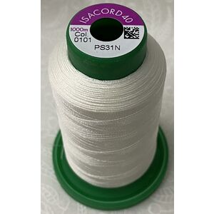 ISACORD 40 #0101 EGGSHELL 1000m Machine Embroidery Sewing Thread