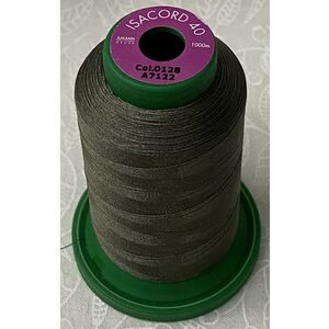 ISACORD 40 #0128 NAVAJO GREY 1000m Machine Embroidery Sewing Thread