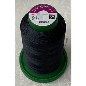 ISACORD 40 #0132 DARK PEWTER GREY 1000m Machine Embroidery Sewing Thread