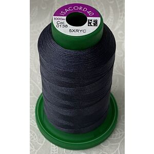 ISACORD 40 #0138 HEAVY STORM 1000m Machine Embroidery Sewing Thread