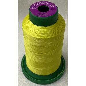 ISACORD 40 #0220 SUNBEAM YELLOW 1000m Machine Embroidery Sewing Thread