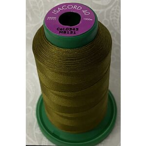 ISACORD 40 #0345 MOSS GREEN 1000m Machine Embroidery Sewing Thread